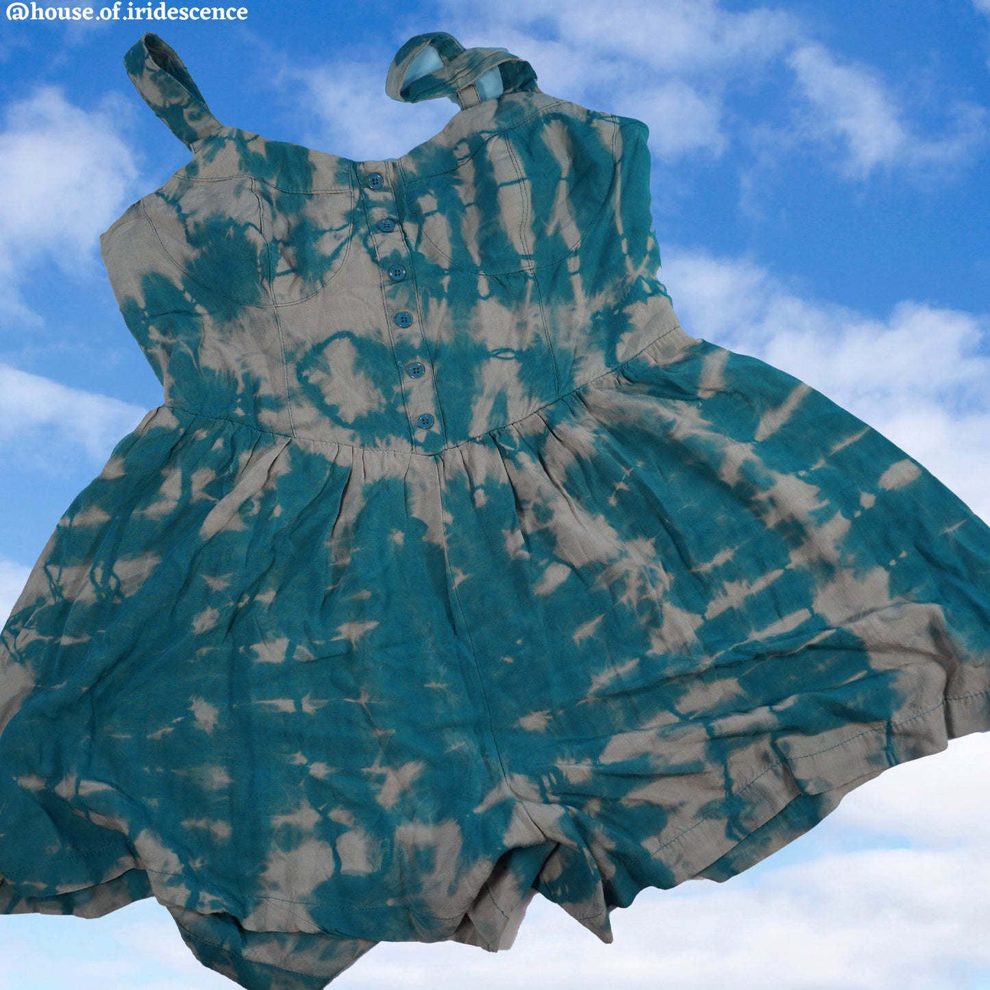 Romper Dress Bleach Dyed