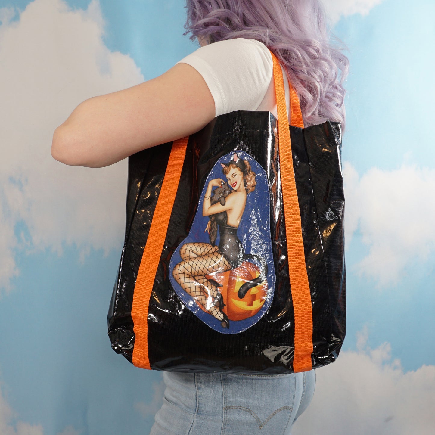 Halloween Pin-Up Tote Bag
