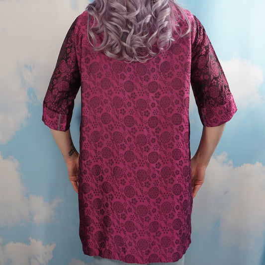 Geometric Silk Robe