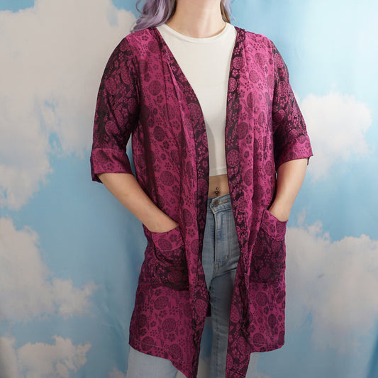 Geometric Silk Robe