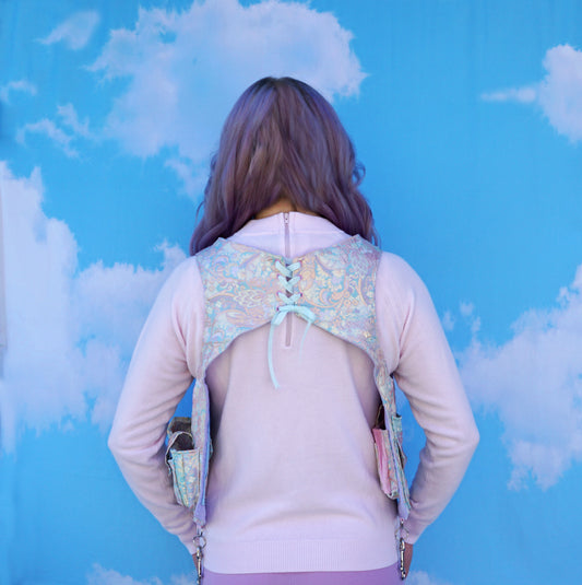 Pastel Brocade Silk Reversible Holster