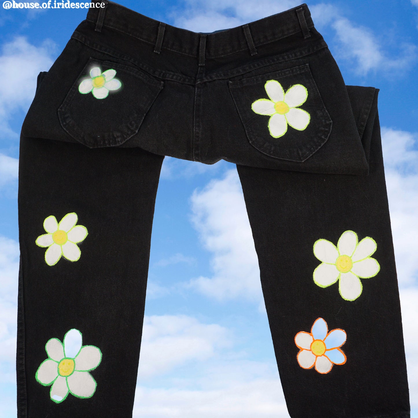 Upcycled Hand Painted Vintage Pants