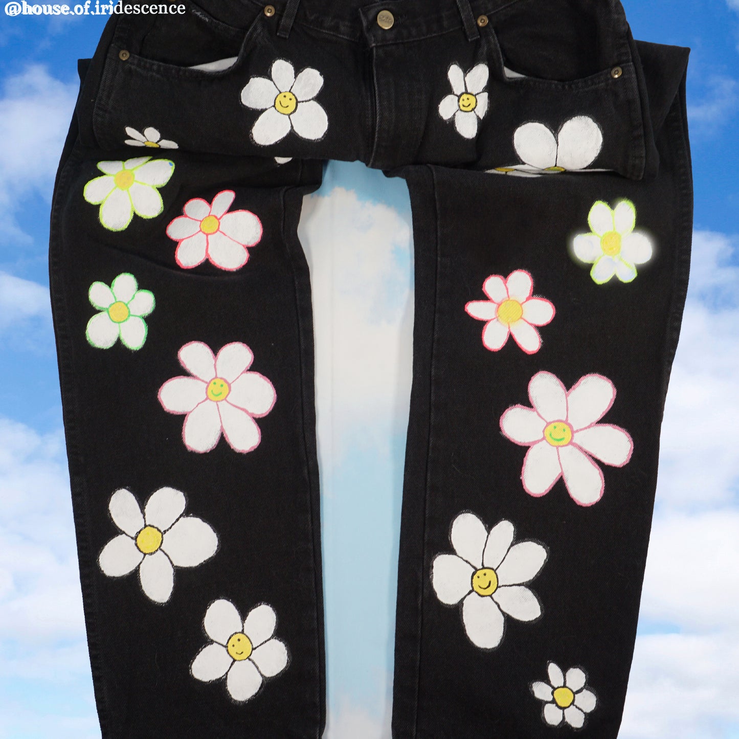 Upcycled Hand Painted Vintage Pants