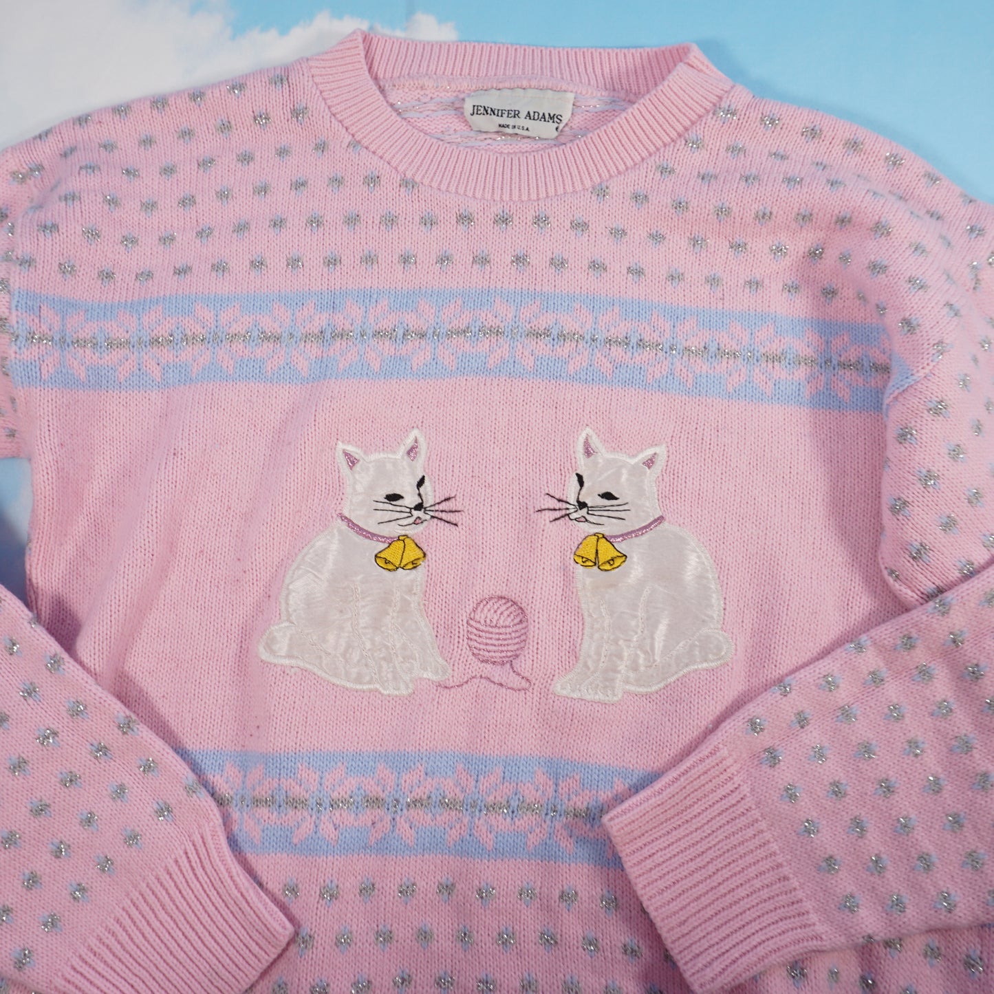 Vintage Two Kittens Sweater