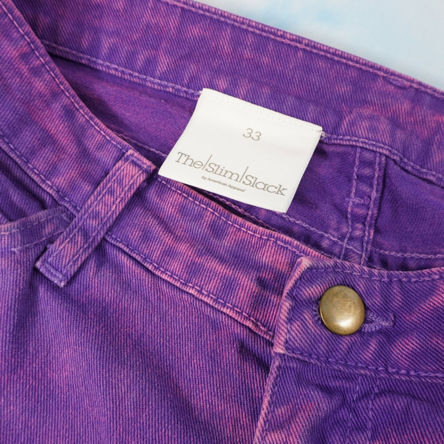 American Apparel Purple Jeans