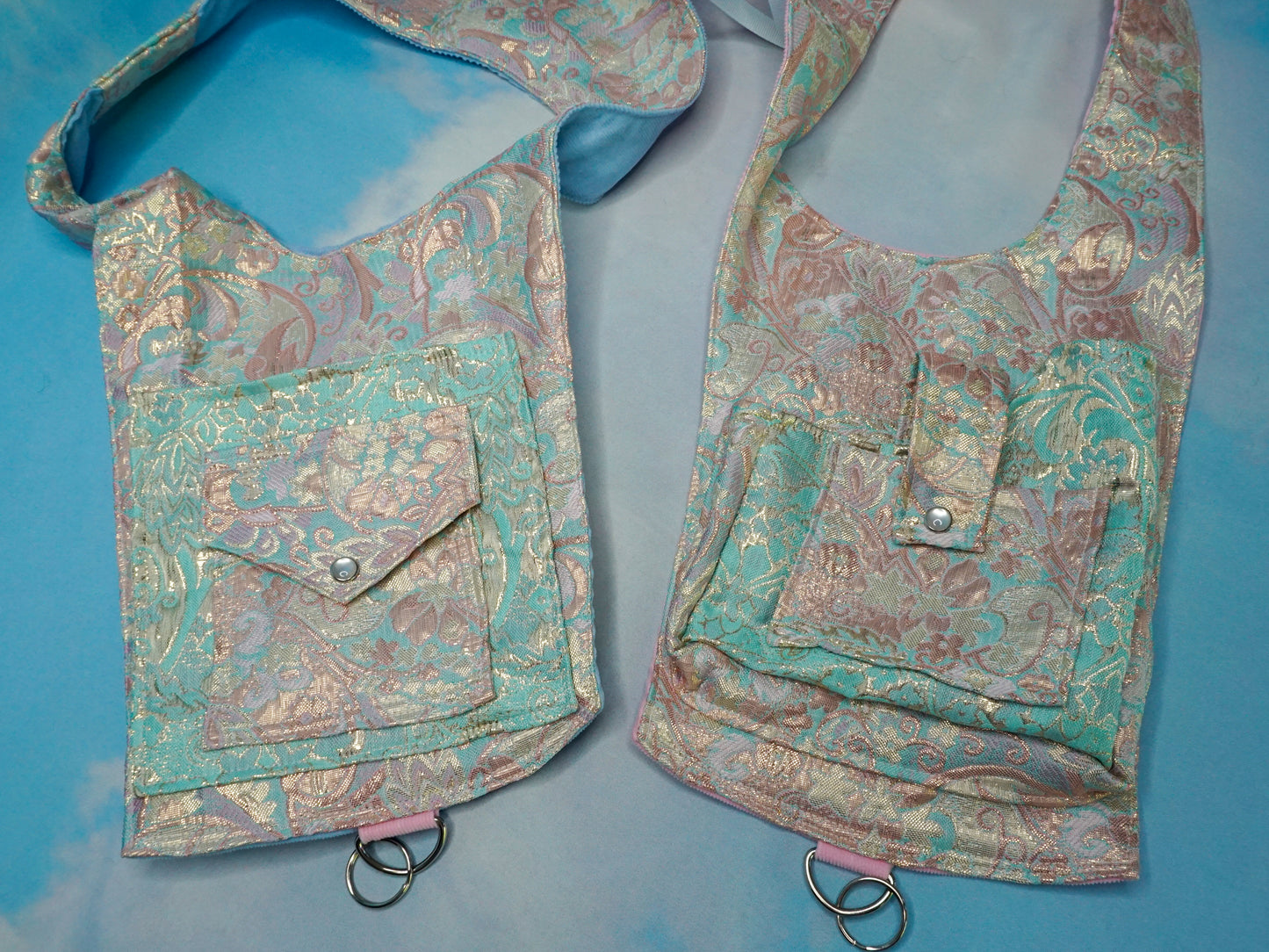 Pastel Brocade Silk Reversible Holster